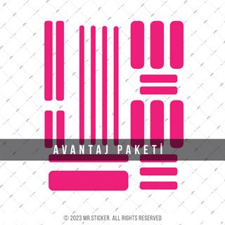 RFHLM269 Reflektif Pembe Şerit Seti 47 Parça