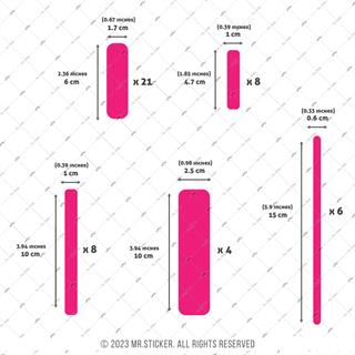 RFHLM269 Reflektif Pembe Şerit Seti 47 Parça