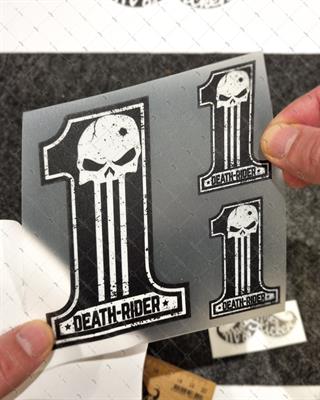 RFHLM271 Reflektif 1 Numara Death Rider Etiketi 3lü Set