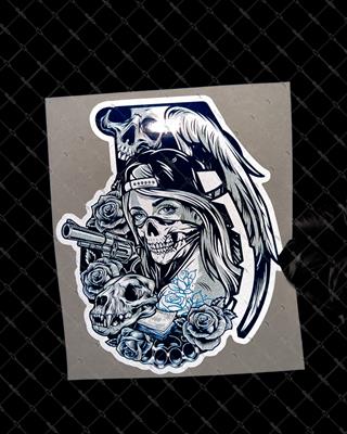 RFHLM280 Reflektif Gengsta Motifli Bomba Etiketi