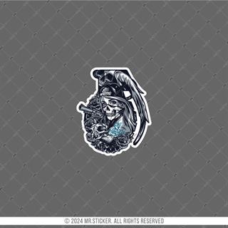 RFHLM280 Reflektif Gengsta Motifli Bomba Etiketi