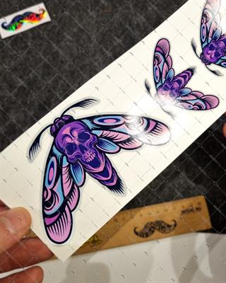 RFHLM285 Reflektif Kurukafalı Güve Etiketi  3 lü Set