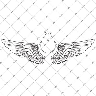 RFHLM97 Reflektif Kanatli Ay Yildiz