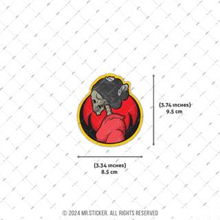 SKL40 Kimonolu Kurukafa Etiketi