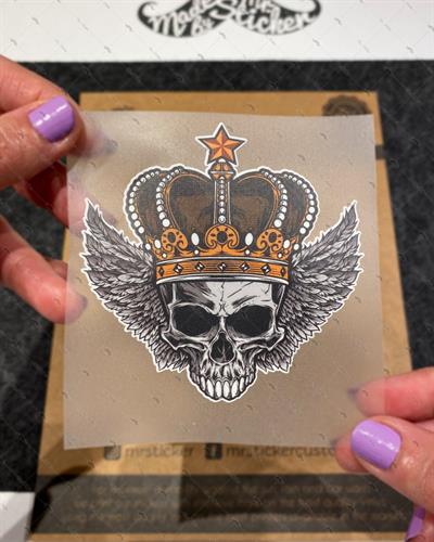 SKL41 Kanatli Kral Kurukafa Etiketi