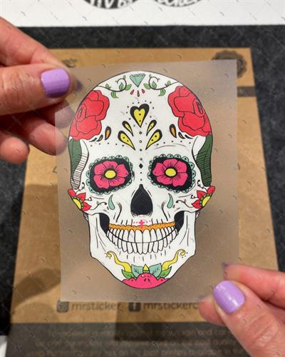 SKL6 Sugar Skull Kurukafa Etiketi