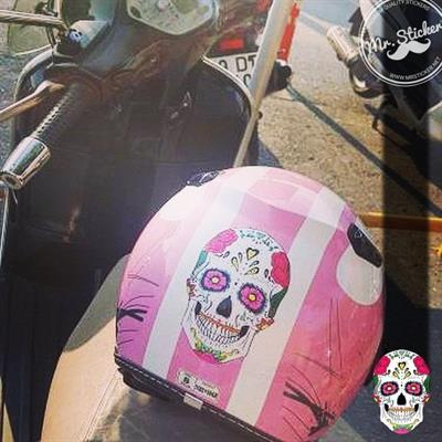 SKL6 Sugar Skull Kurukafa Etiketi