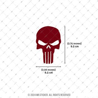 SKL60 Mat Bordo Kurukafa Stickerı | Fırsat Ürünü