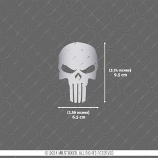 SKL60 Mat Gümüş Gri Kurukafa Stickerı | Fırsat Ürünü