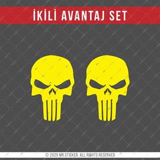 SKL60 Mat Sarı Kurukafa Stickerı | Fırsat Ürünü