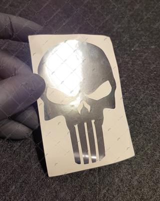 SKL60 Parlak Krom Kurukafa Stickerı | Fırsat Ürünü