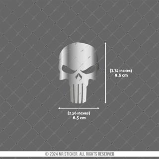 SKL60 Parlak Krom Kurukafa Stickerı | Fırsat Ürünü