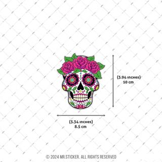 SKL8 Sugar Skull Kurukafa Etiketi