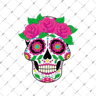 SKL8 Sugar Skull Kurukafa Etiketi