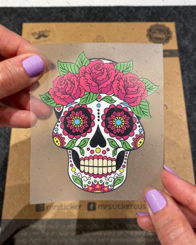 SKL8 Sugar Skull Kurukafa Etiketi