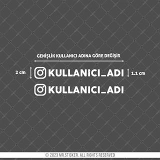 SMINS23 Parlak Beyaz Renk Instagram Kask Vizör Etiketi İkili Set
