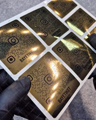 SMINS29 Altın Görünümlü QR Instagram Seti 7 Parça