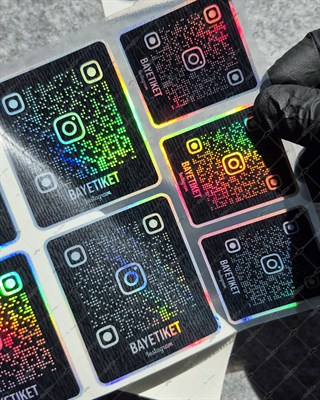 SMINS30 Hologram QR Instagram Seti 7 Parça Siyah Renk
