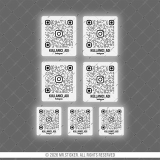 SMINS33 Reflektif QR Instagram Seti 7 Parça 