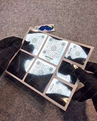 SMINS34 Platin Görünümlü QR Instagram Seti 7 Parça 