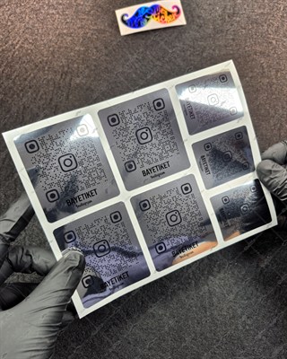 SMINS34 Platin Görünümlü QR Instagram Seti 7 Parça 