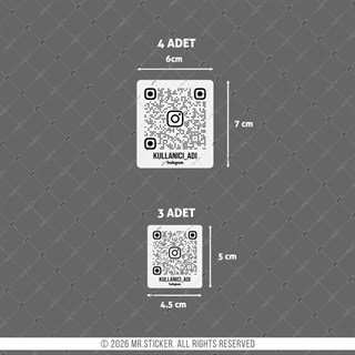 SMINS36 Karanlıkta Işıldayan QR Instagram Seti 7 Parça