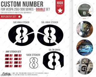 STS14 Vespa Sei Giorni Reflektif Custom Numara Seti
