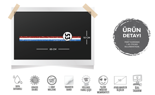 STS31 Kişiye Özel Numaralı Eskitilmiş Bordo Beyaz Mavi Desenli Şerit