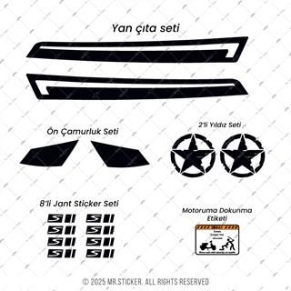 STS40 Vespa Uyumlu Yan Çıta Seti Renk Seçenekli