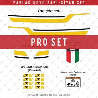 STS74 Primavera Spint Uyumlu Yan Çıta Sticker Seti Renk Seçenekli