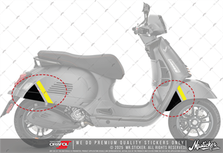 STS67 Vespa GTS Super Sport Uyumlu Sticker Seti