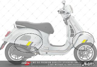 STS68 Reflektif Vespa GTS Super Tech Uyumlu Yan Çita Seti