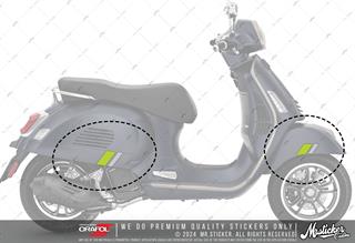 STS68 Reflektif Vespa GTS Super Tech Uyumlu Yan Çita Seti