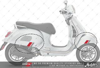 STS68 Reflektif Vespa GTS Super Tech Uyumlu Yan Çita Seti
