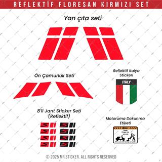 STS72 Reflektif Vespa GTS250/300 Uyumlu Yan Çita Seti