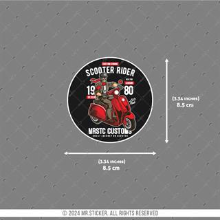 VSP35 Scooter Rider Etiketi