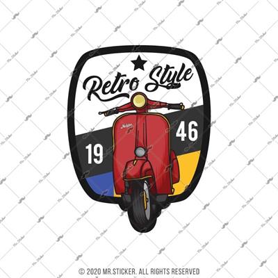 VSP54 Retro Stili Yazili Etiket