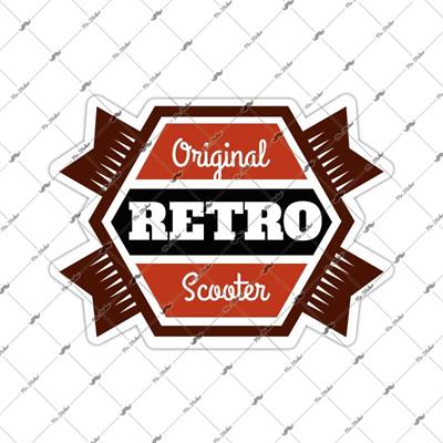 VTR1 Orjinal Retro Scooter Yazili Etiket