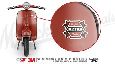 VTR1 Orjinal Retro Scooter Yazili Etiket
