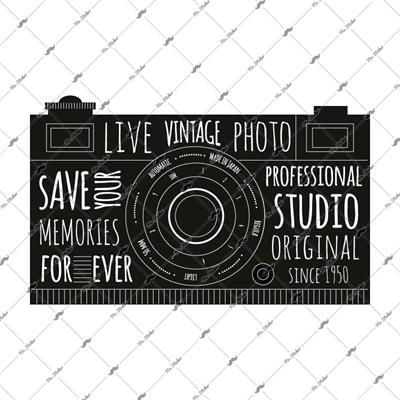 VTR10 Retro Fotograf Kamerasi Etiketi