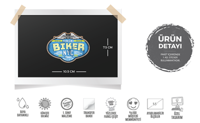 VTR19 Gercek Motorcu Yazili Etiket