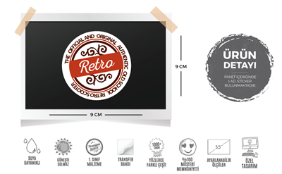 VTR2 Retro Yazili Etiket