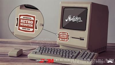 VTR3 Retro Scooter Yazili Etiket