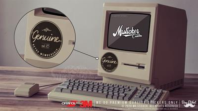 VTR6 Gercek Retro Yazili Etiket