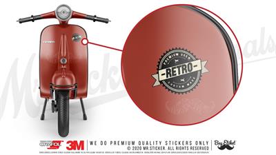 VTR8 Retro Yazili Etiket