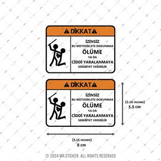 WRN2 Motoruma Dokunma Etiketi 2li Set