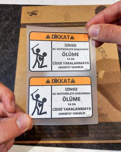 WRN2 Motoruma Dokunma Etiketi 2li Set