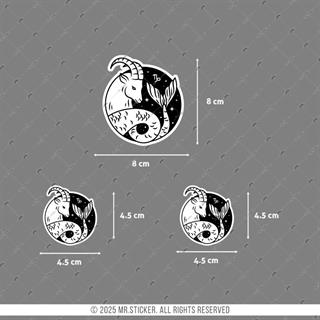 ZDC10 Reflektif Oğlak Burcu 3lü Sticker Seti