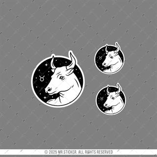 ZDC2 Reflektif Boğa Burcu 3lü Sticker Seti