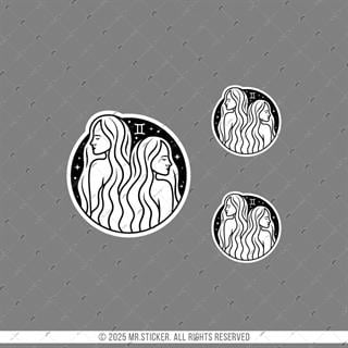 ZDC3 Reflektif İkizler Burcu 3lü Sticker Seti